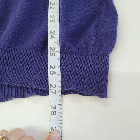 J McLaughlin Sweater Men L Long Sleeve V-Neck Classic Cashmere Blend Office Blue - Picture 9 of 11